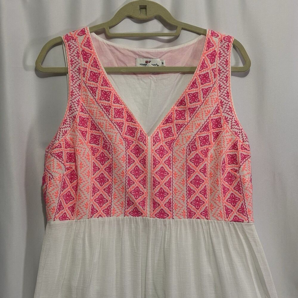 Vineyard Vines Woman's Embroidered Bodice Maxi Dress Size 16 Beachy Coastal Prep - Picture 3 of 13